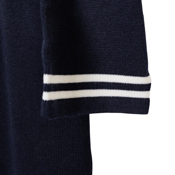 NWT: Talbots Women's Embellished Split-Neck Sweater; Navy Blue; Plus Size 1X - Picture 10 of 12